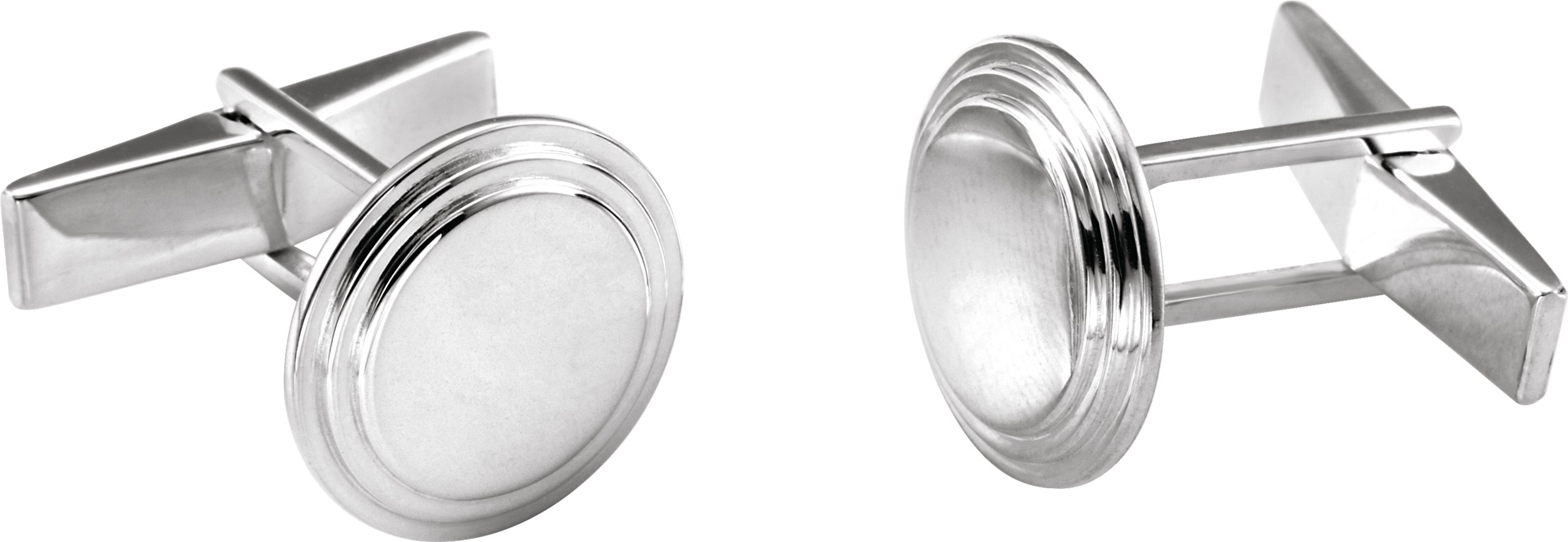 Metal Fashion | Posh Mommy® Engravable Round Cuff Links