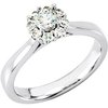 14K White .50 CTW Diamond Halo Style Cluster Engagement Ring Ref 2988800