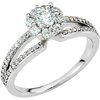 14K White .75 CTW Diamond Engagement Ring Ref 2988854