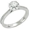 18K White .75 CTW Diamond Engagement Ring Ref 3147370