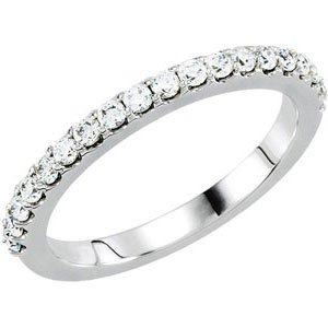 14K White .375 CTW Diamond Band for 5.2 mm Engagement Ref 2969455