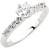 14K White .75 CTW Diamond Engagement Ring Ref 3015424