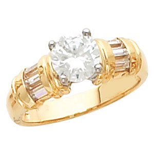14K White 1/8 CTW Natural Diamond Band