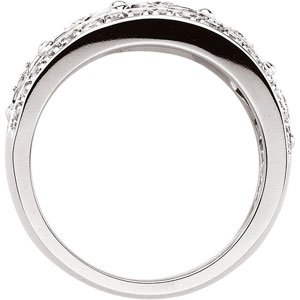 14K White 1/2 CTW Natural Diamond Ring