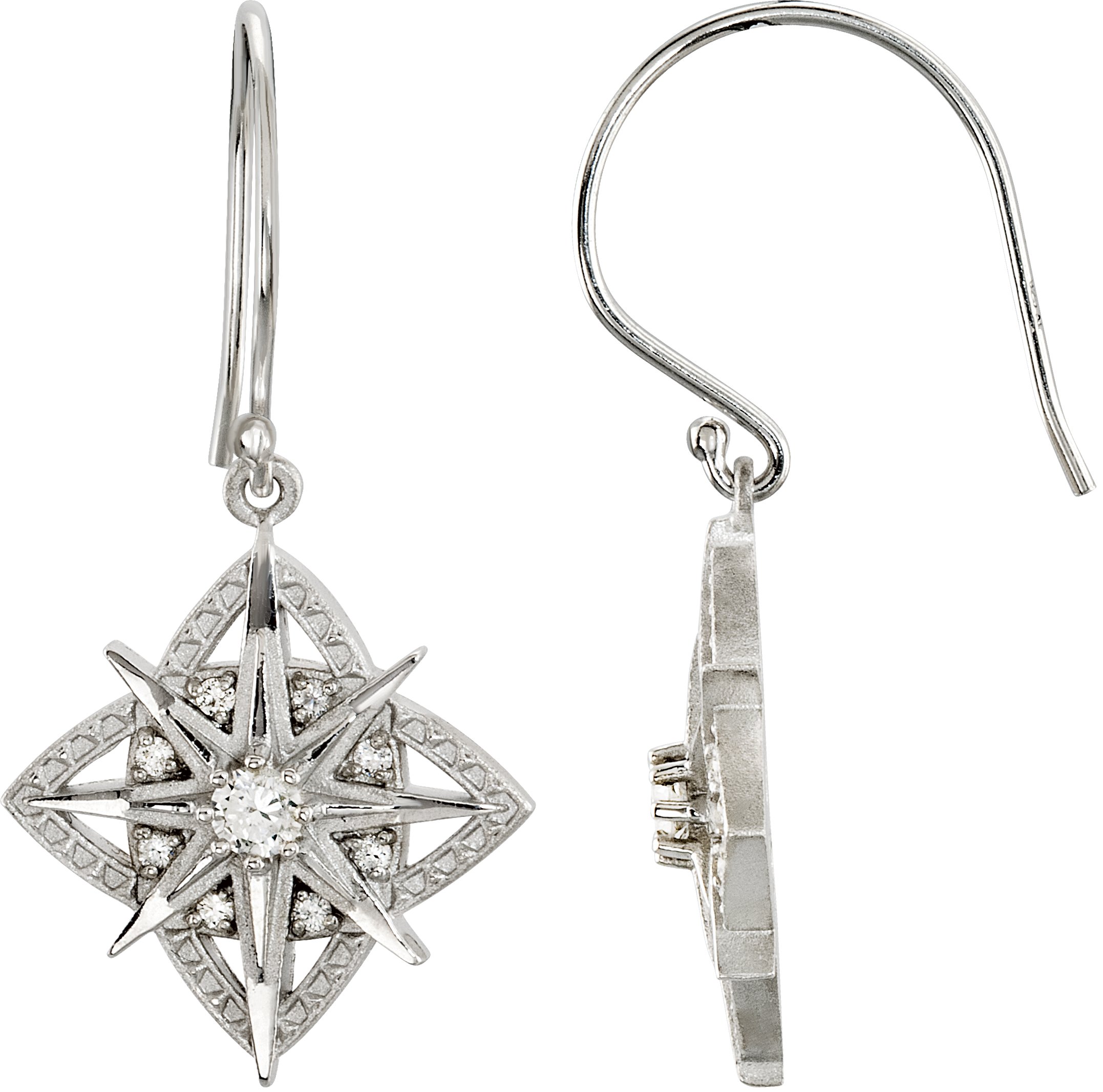 Diamond Vintage Design Earrings or Mounting