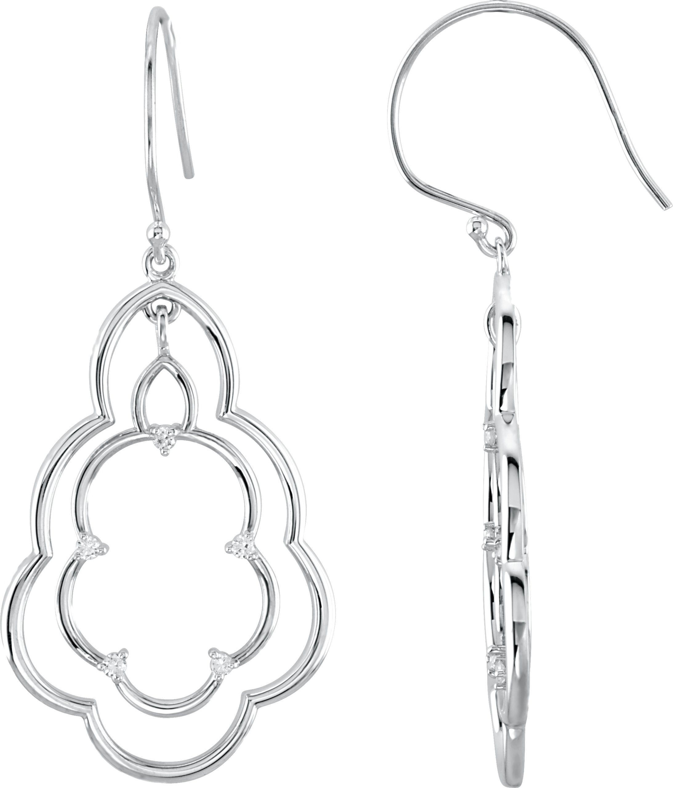 1/6 CTW Natural Diamond Earrings – 14K Yellow Gold