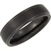 Black Tungsten 6 mm Grooved Band Size 10