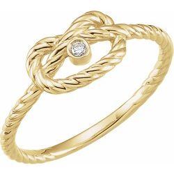 Diamond Rope Knot Ring or Mounting
