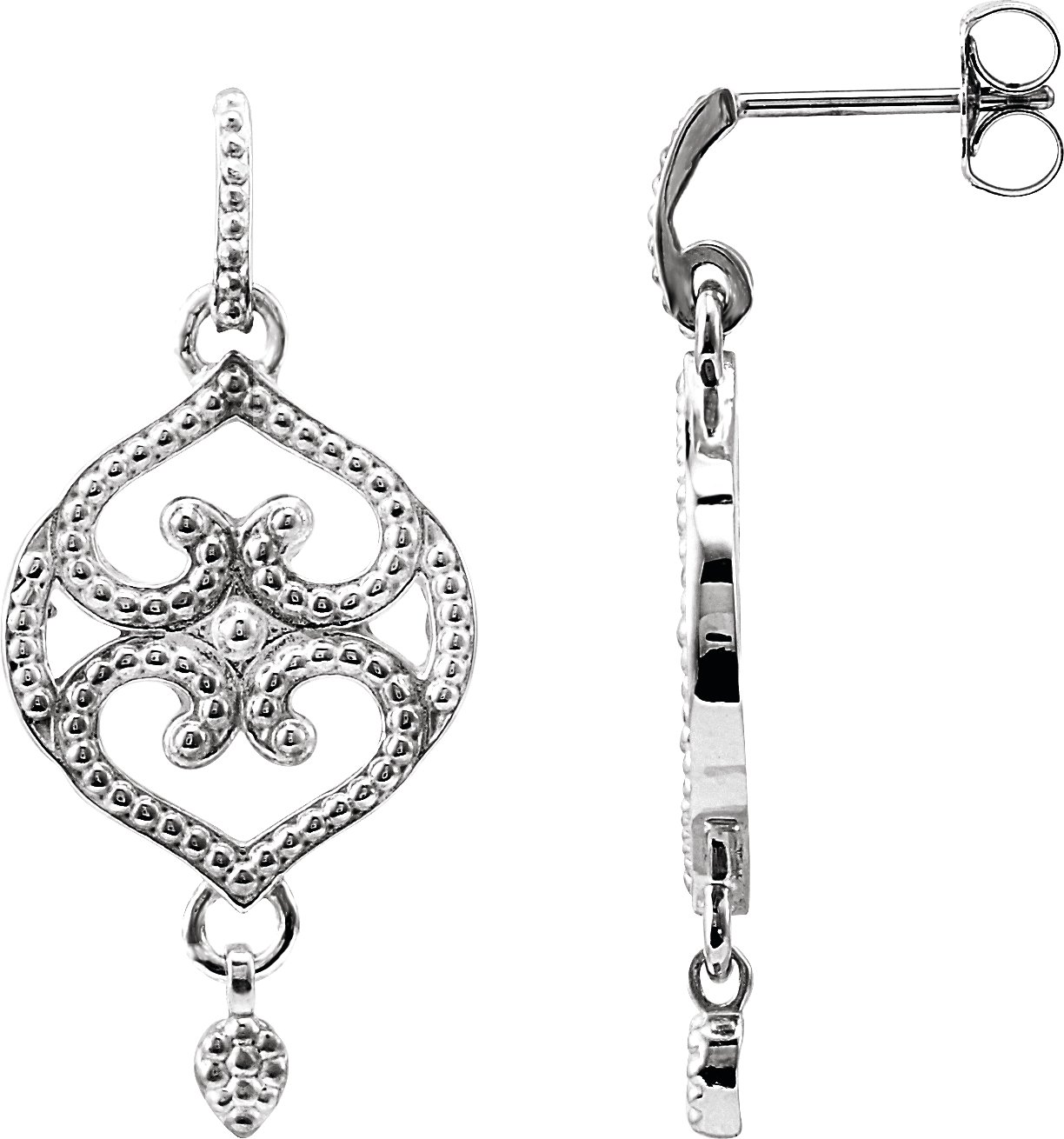 Granulated Scroll Earrings