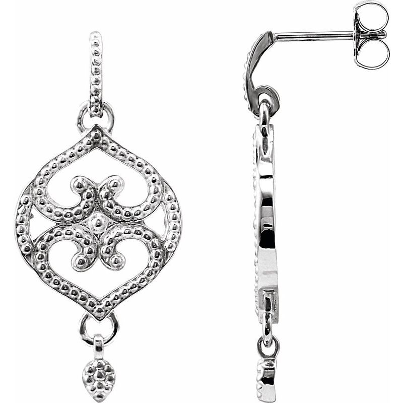 Granulated Scroll Earrings
