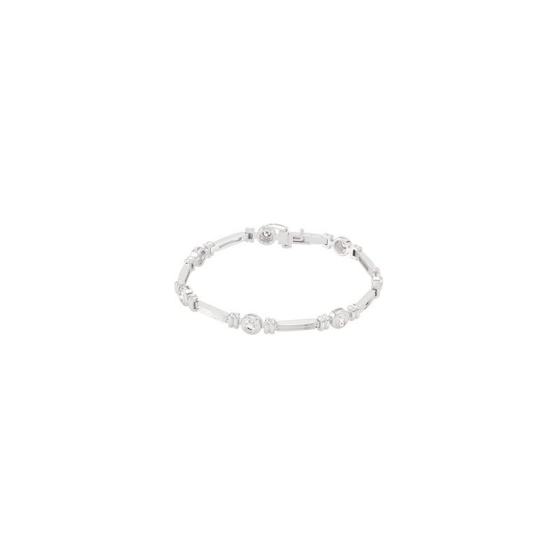 Bezel-Set Line Bracelet