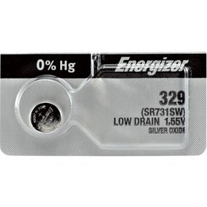 Energizer® 329 0% Mercury Watch Battery 