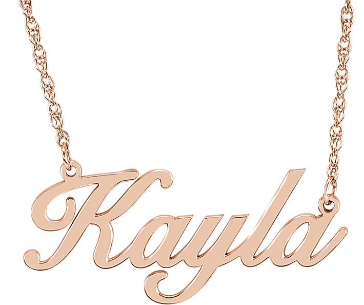 Script Nameplate Necklace
