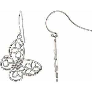 Sterling Silver Floral-Inspired Left Earring