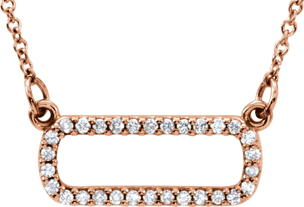 14K Rose 1/8 CTW Natural Diamond Geometric 16
