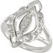 Sterling Silver .04 CTW Natural Diamond Filigree Ring