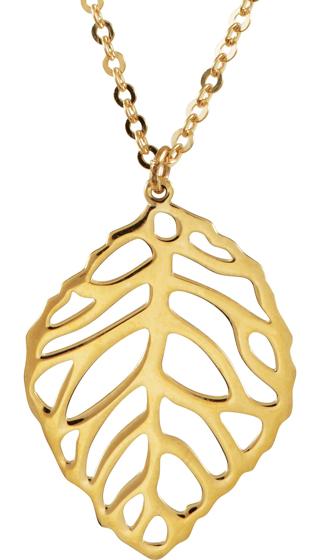 14K Yellow Leaf 18" Necklace