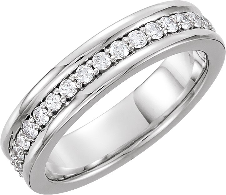 Platinum .75 CTW Diamond Eternity Band Size 7 Ref 10147342