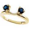 14K Yellow Blue Sapphire Wrap Style Ring Enhancer Ref 217212