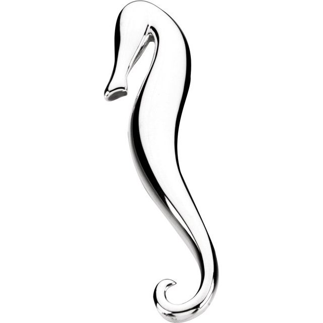 Sterling Silver Seahorse Brooch or Pendant