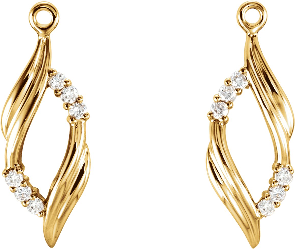 14K Yellow 1/6 CTW Diamond Earring Jackets