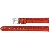 12 mm Regular Honey Leather Crocodile Grain Padded Watch Band