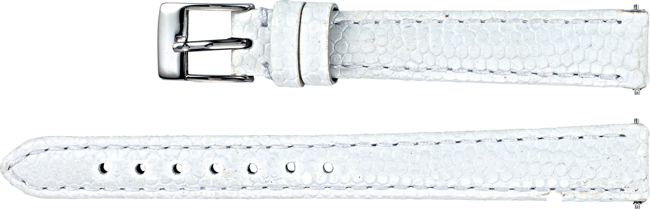 Leather Lizard Grain Padded Watch Band