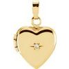 14KY .005 Carat 11.25 x 10mm Diamond Heart Locket Ref 726089