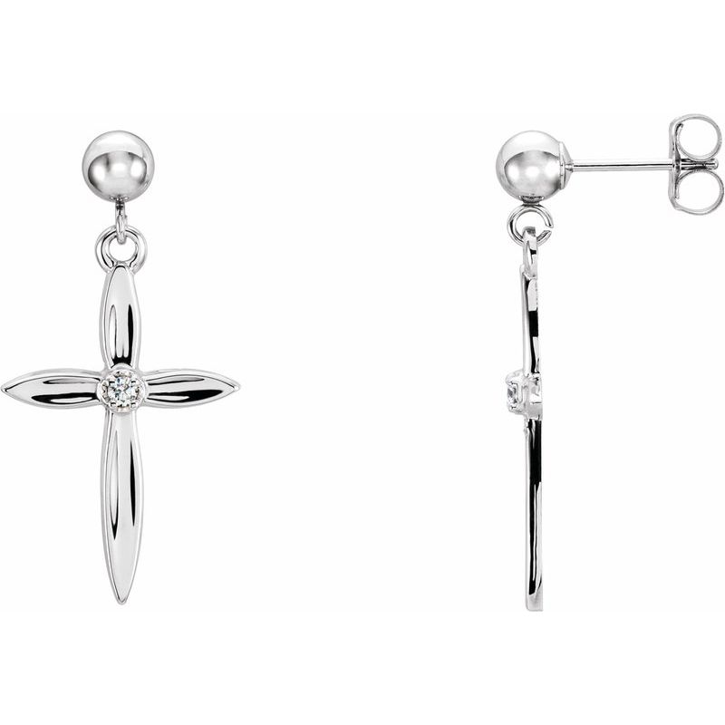 Cross & Ball Earrings