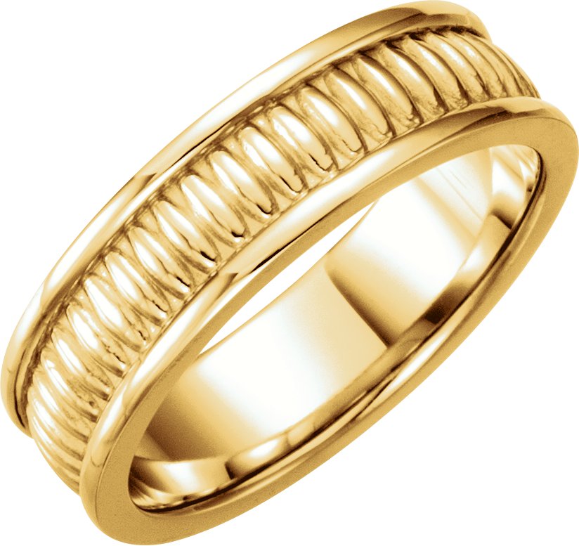 14K Yellow 7 mm Design Band Size 7 Ref 10143779
