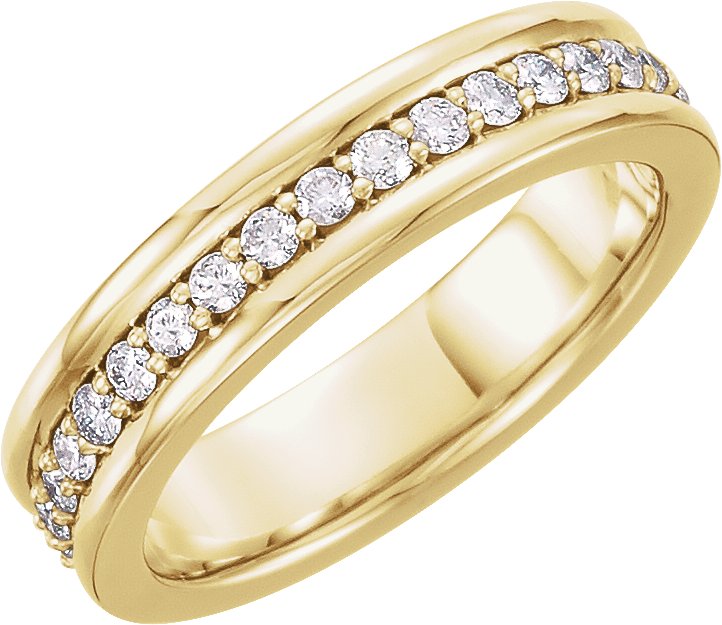 14K Yellow 3/4 CTW Diamond Eternity Band Size 7