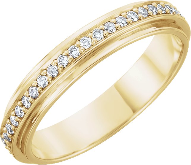 14K Yellow Eternity .33 CTW Diamond Duo Band Size 7 Ref 10170994