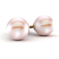 Pink Freshwater Cultured Pearl Stud Earrings