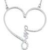 Sterling Silver .125 CTW Diamond Infinity Inspired Love Heart 18 inch Necklace Ref. 3666436