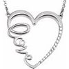 Sterling Silver .167 CTW Diamond Love Heart Infinity Inspired 18 inch Necklace Ref. 3666079