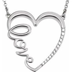 "Love" Heart Infinity Design Necklace or Center Mounting