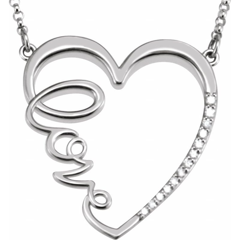 Love Heart Necklace or Center