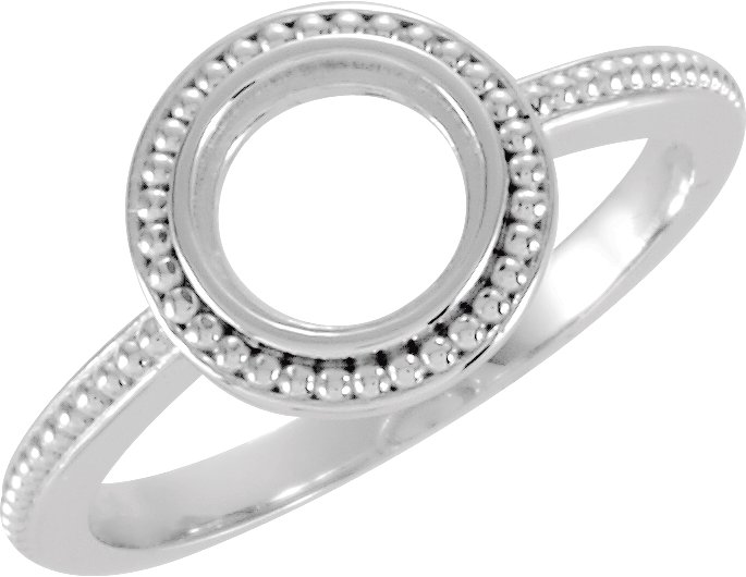 Beaded Cabochon Ring