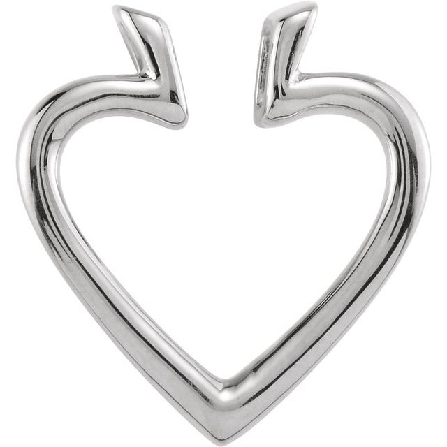 Platinum Heart Pendant Enhancer