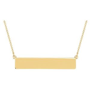 14K Yellow Bar 17.5" Necklace