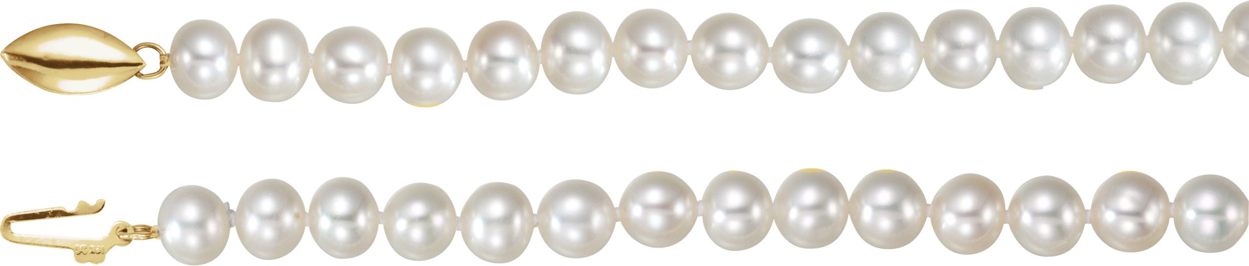 Panache Freshwater Cultured Pearl Strand 18 inch 6.5 to 7mm Ref 963463
