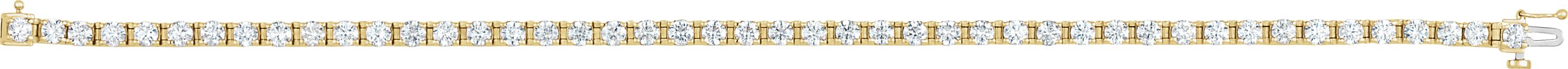 14K Yellow 4 3/4 CTW Natural Diamond Line 7 Bracelet