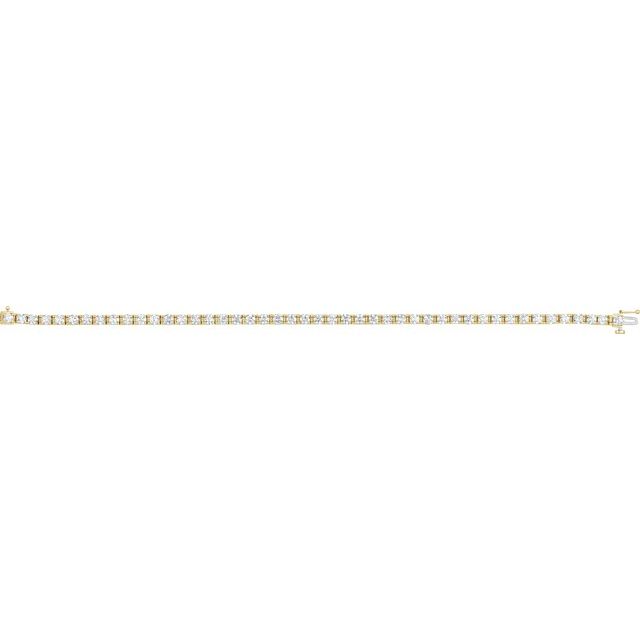 14K Yellow 4 3/4 CTW Natural Diamond Line 7 Bracelet