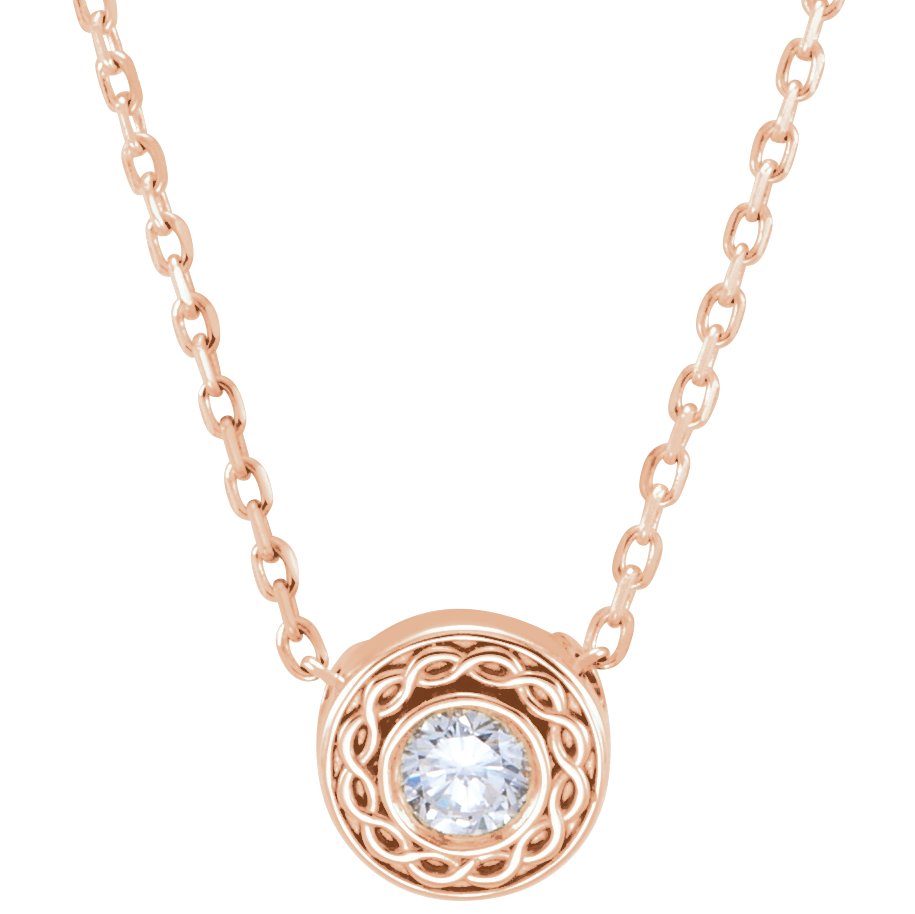 1/10 CTW Natural Diamond Slide 16" Necklace — Saleh Jewelers
