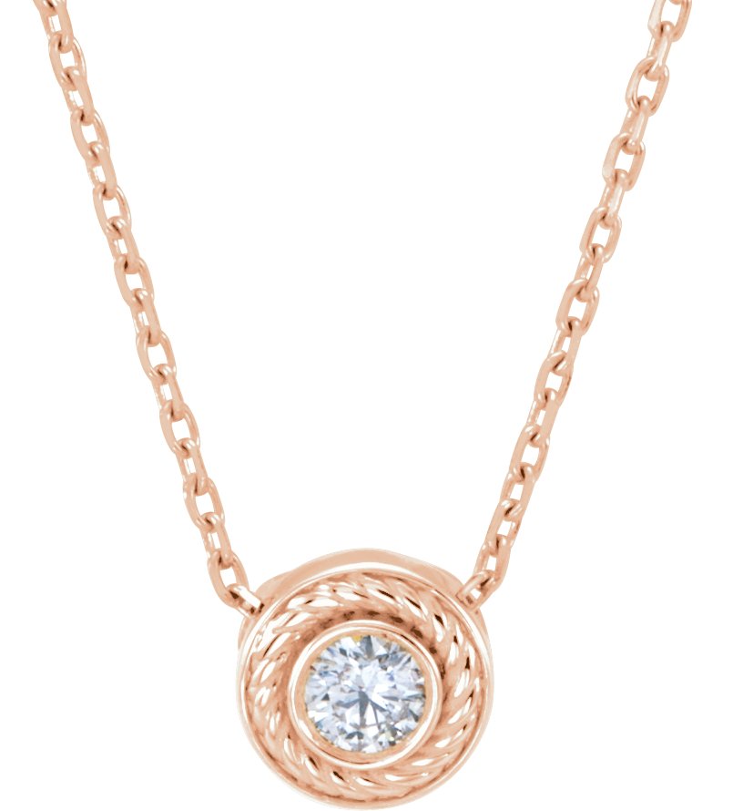 Bezel-Set Rope Slide Pendant