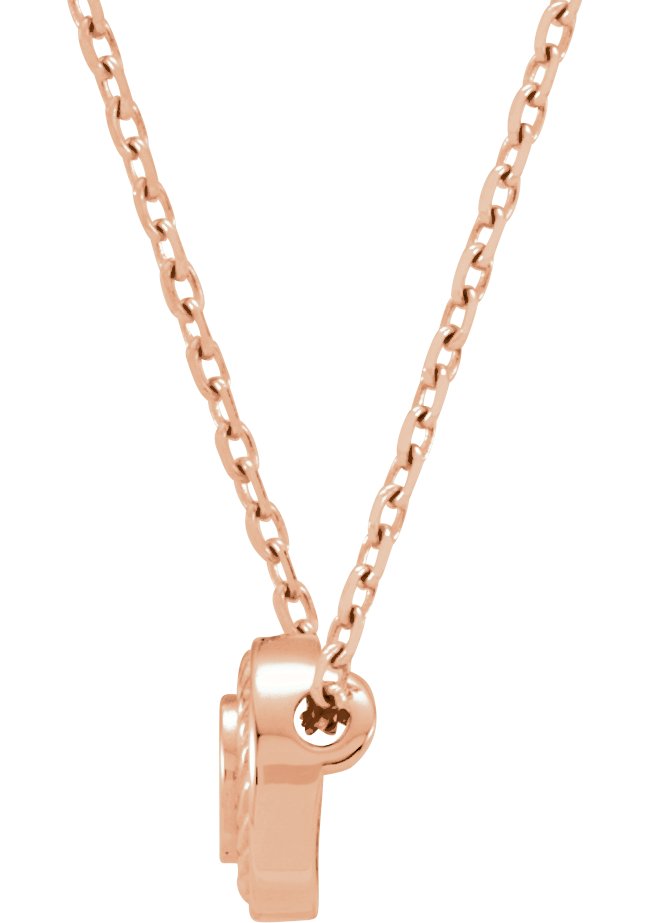 Alternative view of Bezel-Set Rope Slide Pendant