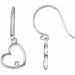 Sterling Silver .03 CTW Natural Diamond Heart Earrings