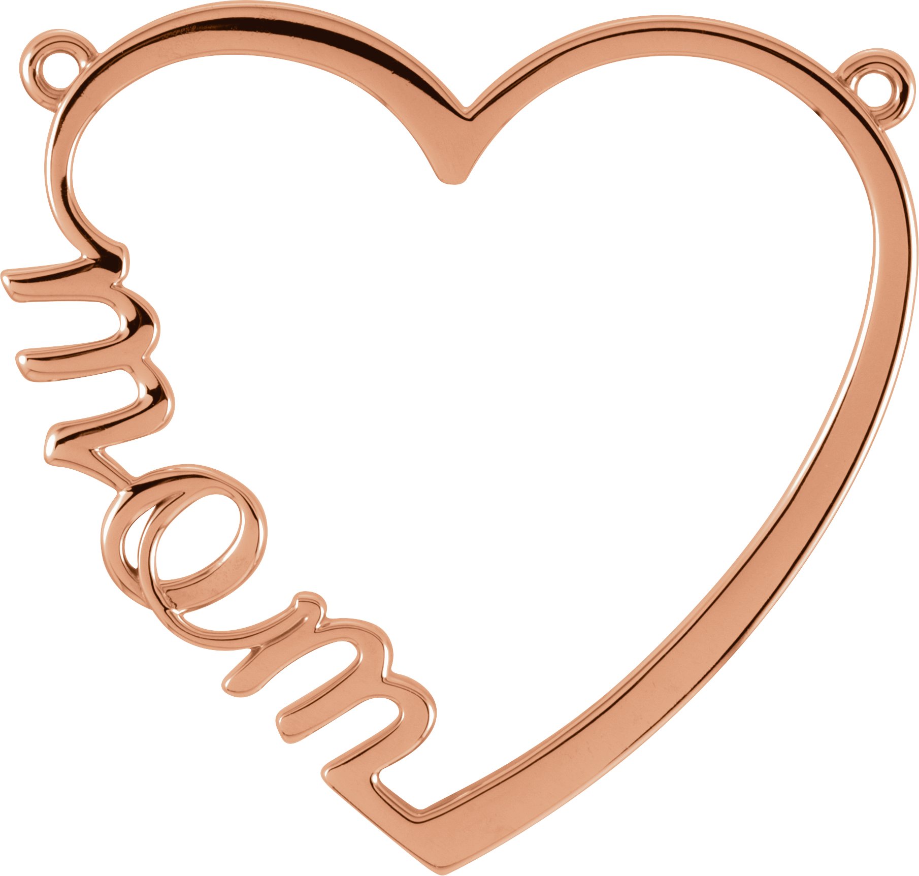 "Mom" Heart Necklace or Center