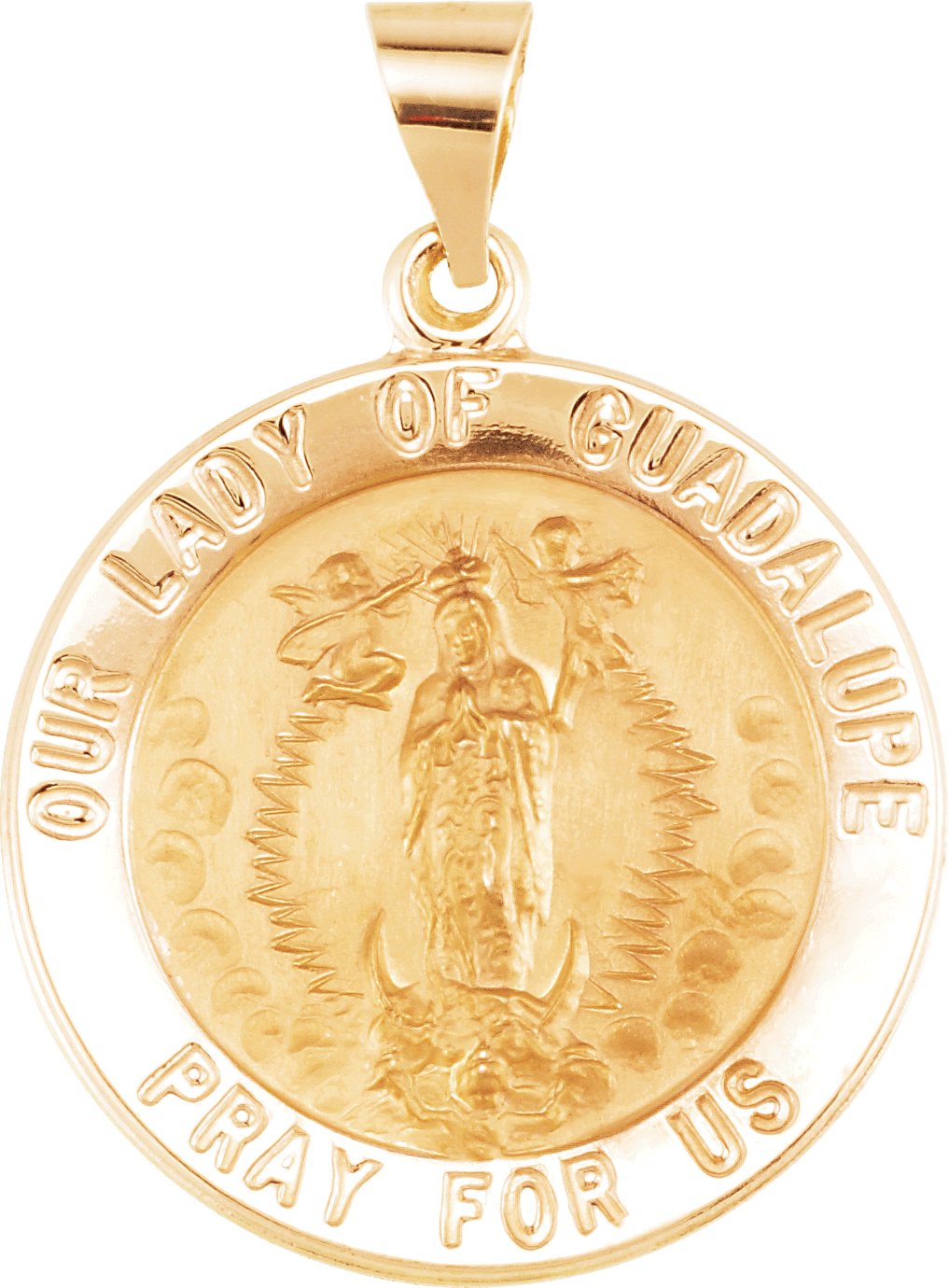 Hollow Our Lady of Guadalupe Medal