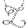 Sterling Silver .125 CTW Diamond Initial Z 16 inch Necklace Ref. 2827177